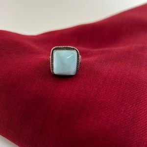 Size 8.5 Larimar and Sterling Silver ring